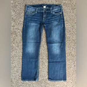 Silver Ankle Cropped Women's Denim Jeans - Size 31